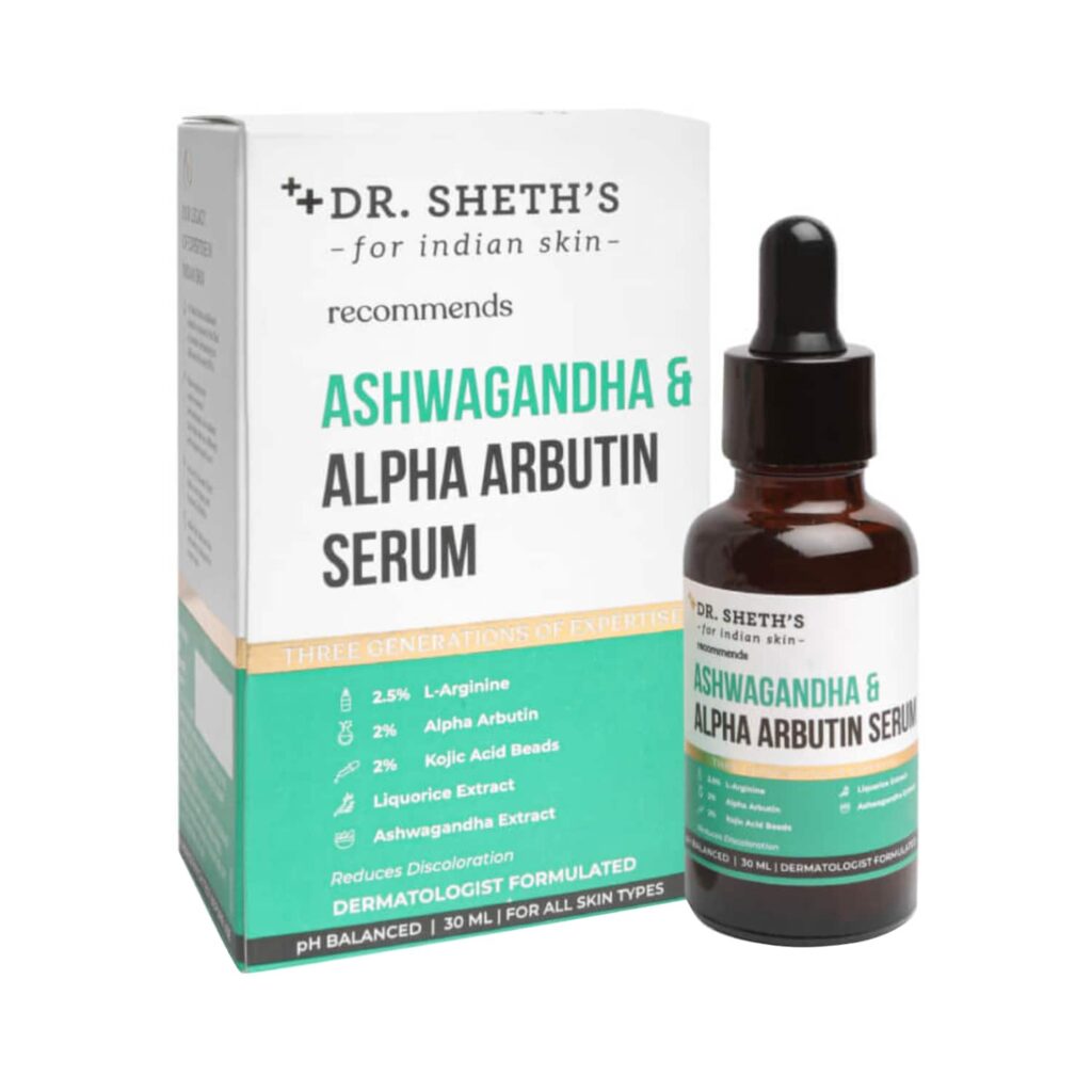 Dr. Sheth's Ashwagandha & Alpha Arbutin Serum (30ml) - Dr. Sheth's