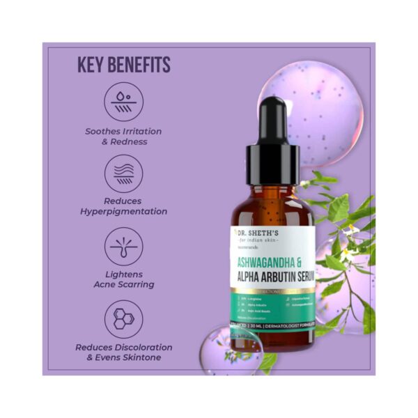 Dr. Sheth's Ashwagandha & Alpha Arbutin Serum (30ml) - Dr. Sheth's