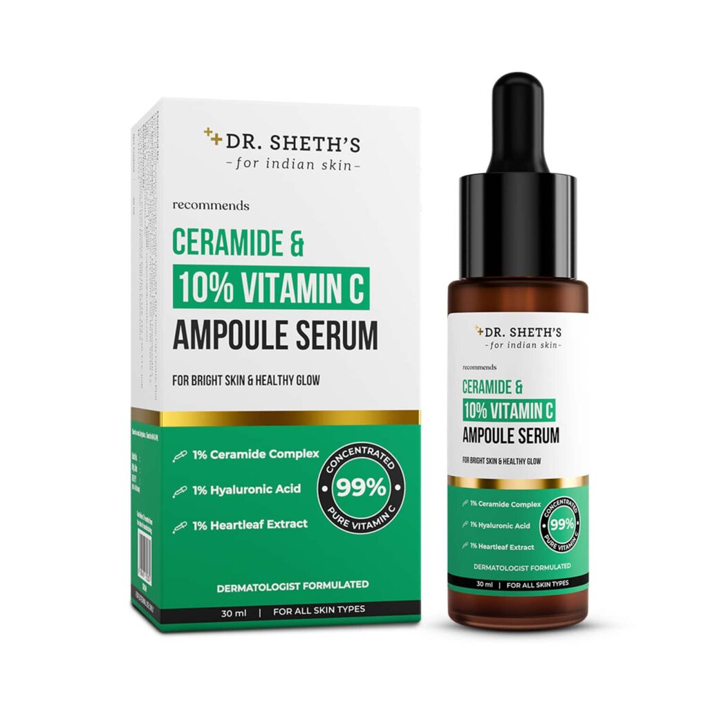 Dr. Sheth's Ceramide & 10% Vitamin C Ampoule Serum (30 ml) - Dr. Sheth's