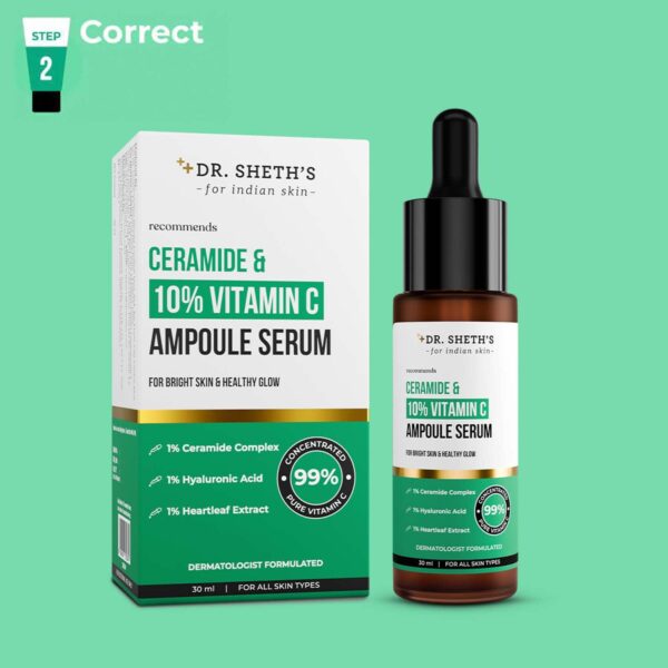 Dr. Sheth's Ceramide & 10% Vitamin C Ampoule Serum (30 ml) - Dr. Sheth's