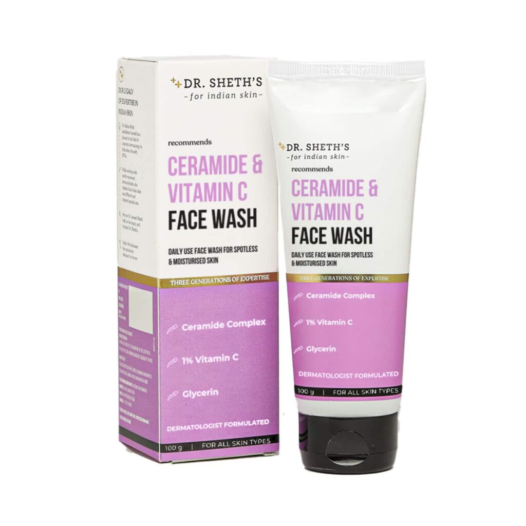 Dr. Sheth's Ceramide & Vitamin C Facewash (100g) - Dr. Sheth's