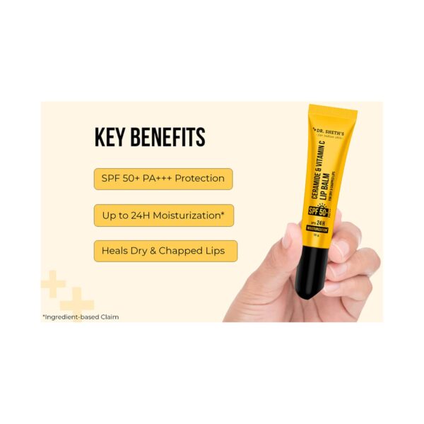 Dr. Sheth's Ceramide & Vitamin C Lip Balm Heals Dry & Chapped Lips (10 g) - Dr. Sheth's