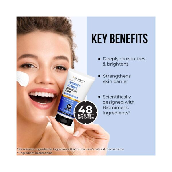 Dr. Sheth's Ceramide & Vitamin C Moisturizing Cream (50 g) - Dr. Sheth's
