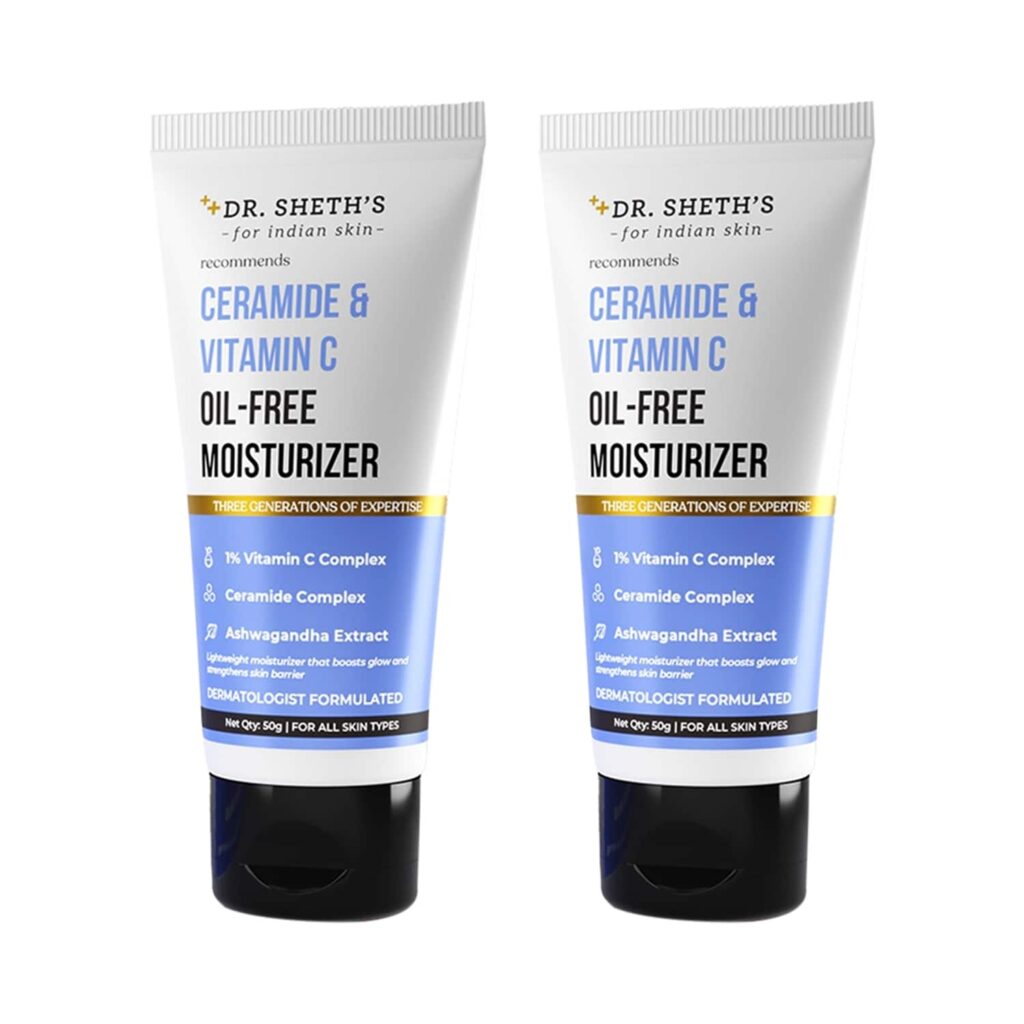 Dr. Sheth's Ceramide & Vitamin C Oil Free Moisturiser - Pack of 2 Combo - Dr. Sheth's