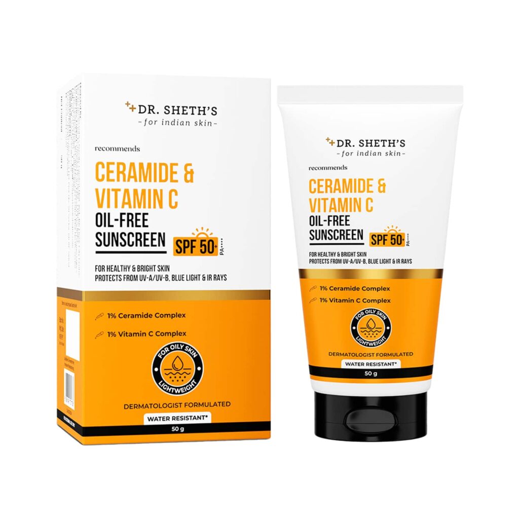 Dr. Sheth's Ceramide & Vitamin C Oil Free Sunscreen (50 g) - Dr. Sheth's