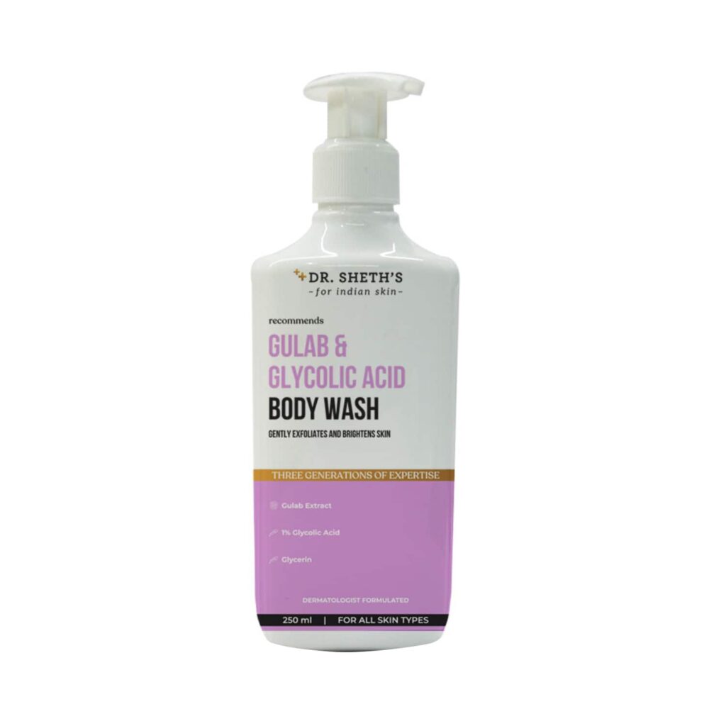 Dr. Sheth's Gulab & Glycolic Acid Body Wash (250ml) - Dr. Sheth's