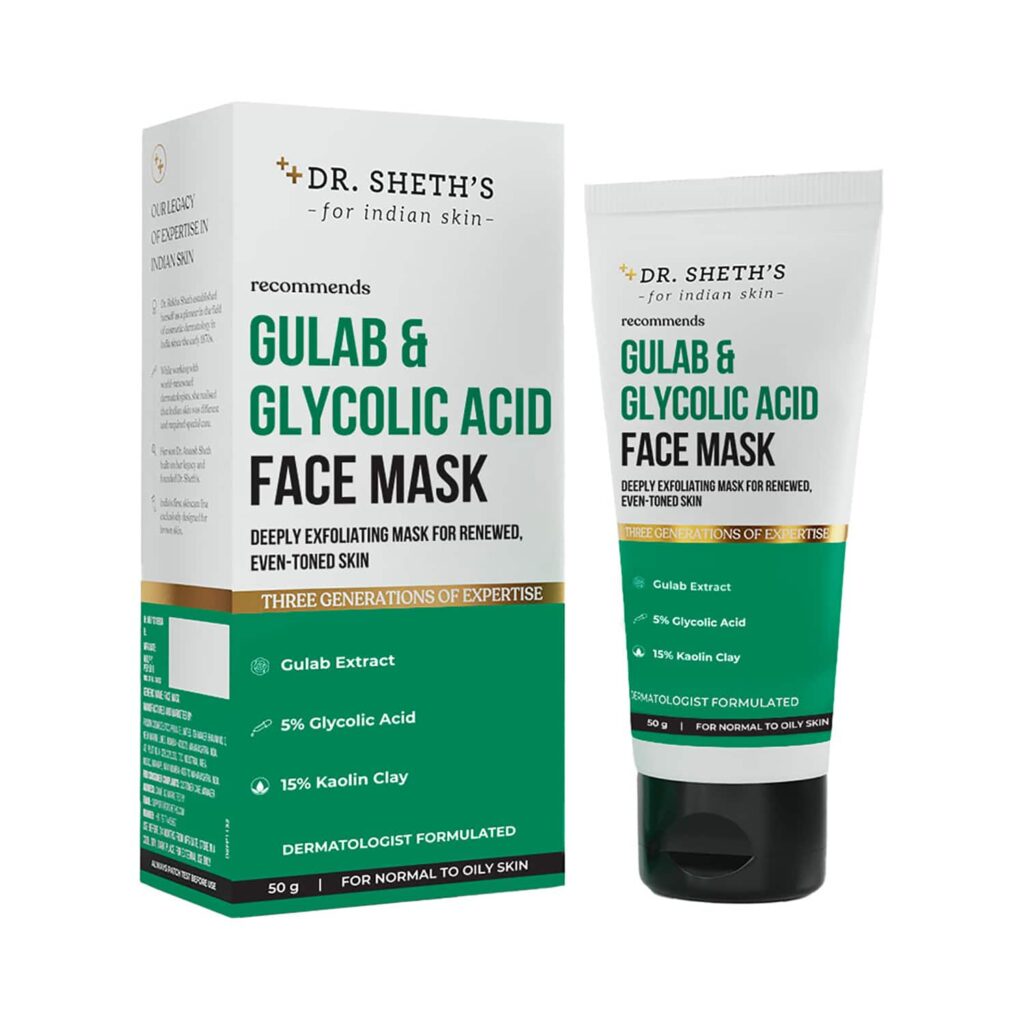 Dr. Sheth's Gulab & Glycolic Acid Face Mask (50g) - Dr. Sheth's