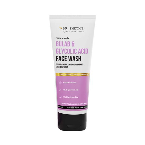 Dr. Sheth's Gulab & Glycolic Acid Face Wash (100g) - Dr. Sheth's