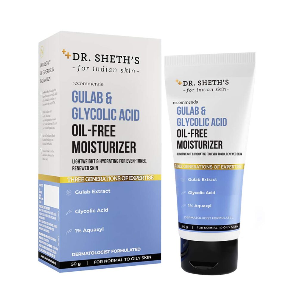 Dr. Sheth's Gulab & Glycolic Acid Oil Free Moisturizer (50g) - Dr. Sheth's
