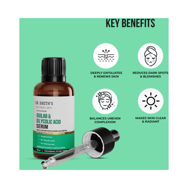 Dr. Sheth's Gulab & Glycolic Acid Serum (30ml) - Dr. Sheth's