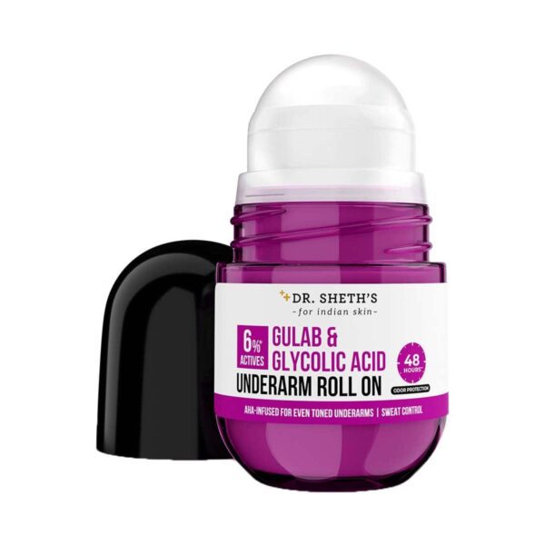 Dr. Sheth's Gulab & Glycolic Acid Underarm Roll-On for Women (50 g) - Dr. Sheth's