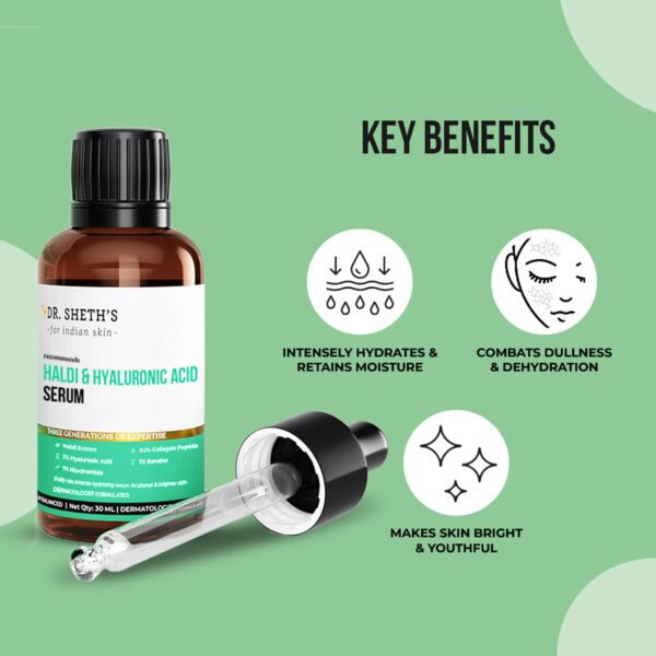 Dr. Sheth's Haldi & Hyaluronic Acid Serum (30ml) - Dr. Sheth's