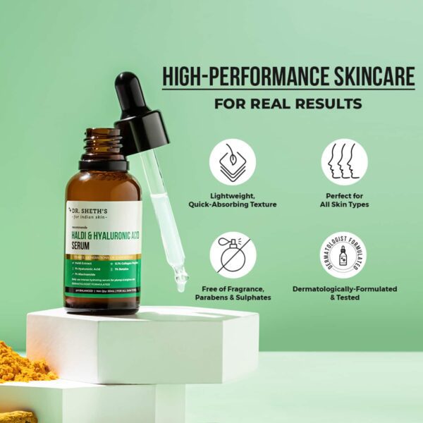 Dr. Sheth's Haldi & Hyaluronic Acid Serum (30ml) - Dr. Sheth's