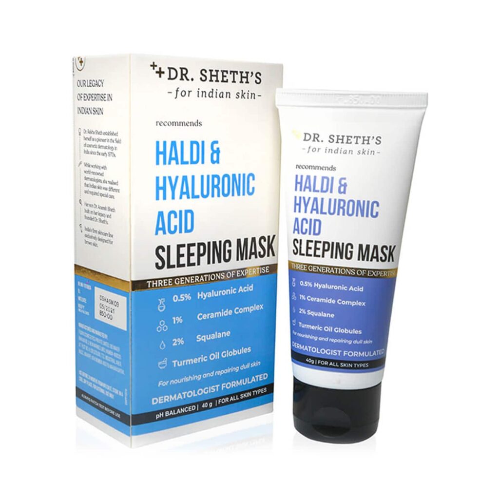 Dr. Sheth's Haldi & Hyaluronic Acid Sleeping Mask (40g) - Dr. Sheth's