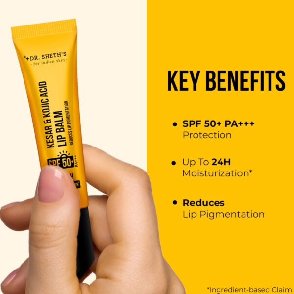 Dr. Sheth's Kesar and Kojic Acid Lip Balm (10 g) - Dr. Sheth's