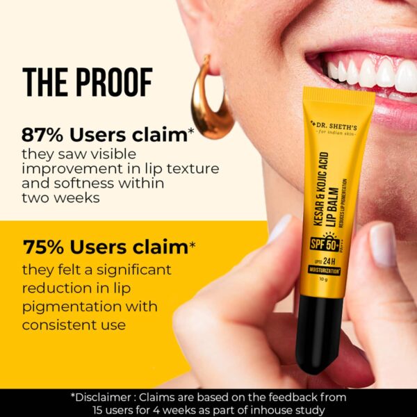 Dr. Sheth's Kesar and Kojic Acid Lip Balm (10 g) - Dr. Sheth's