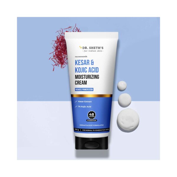 Dr. Sheth's Kesar & Kojic Acid Moisturizing Cream (100 g) - Dr. Sheth's
