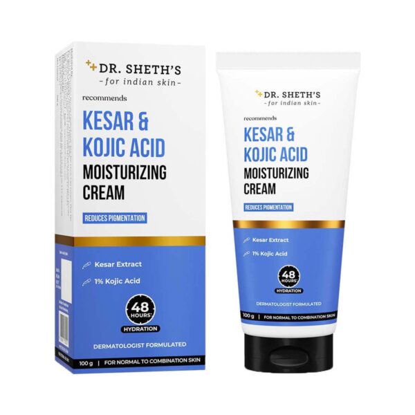Dr. Sheth's Kesar & Kojic Acid Moisturizing Cream (100 g) - Dr. Sheth's