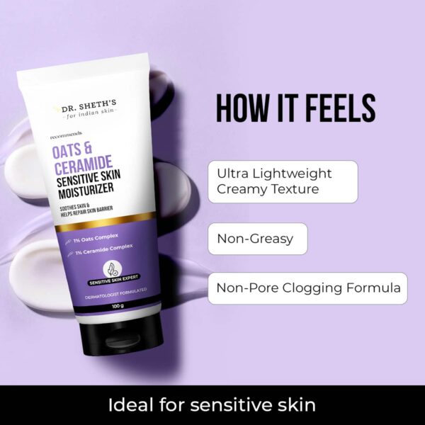 Dr. Sheth's Oat & Ceramide Sensitive Skin Moisturizer (100 g) - Dr. Sheth's