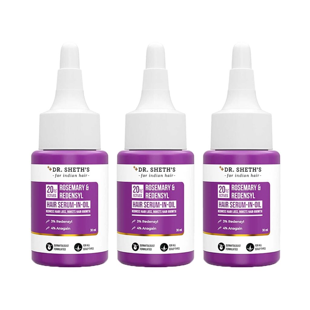 Dr. Sheth's Rosemary & Redensyl Hair Serum-In-Oil - Pack of 3 Combo - Dr. Sheth's
