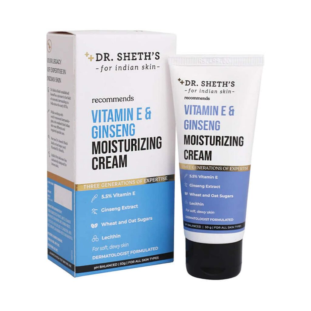 Dr. Sheth's Vitamin E & Ginseng Moisturizing Cream (50g) - Dr. Sheth's
