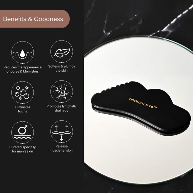 DROMEN & CO Black Obsidian Gua Sha Stone - DROMEN & CO