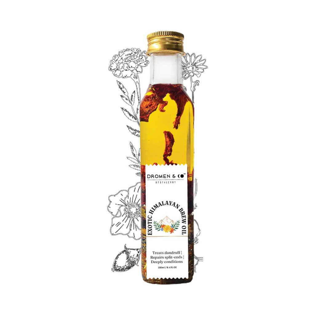 DROMEN & CO Exotic Himalayan Brew Hair Oil (250ml) - DROMEN & CO
