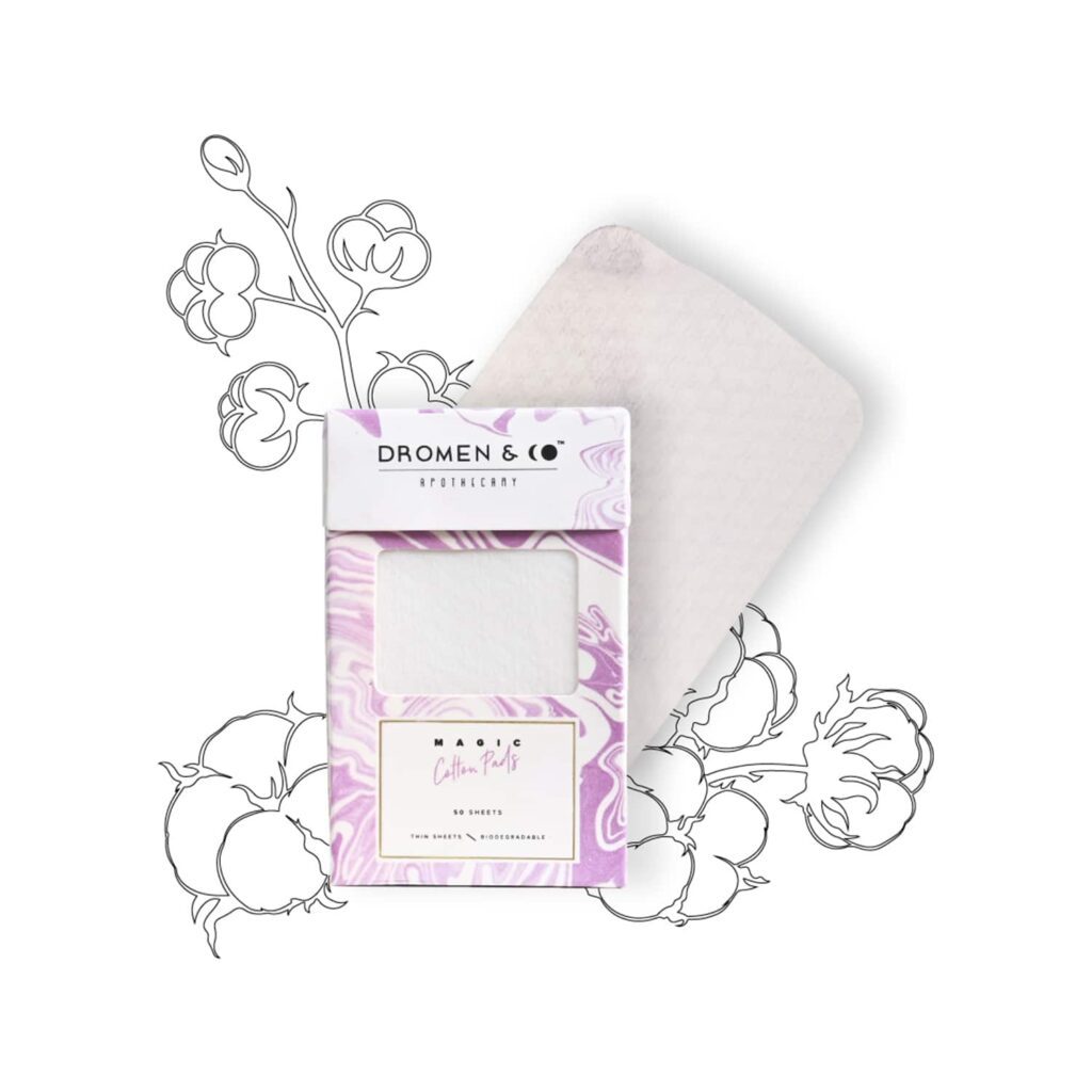 DROMEN & CO Magic Makeup Remove Cotton Pads - (50 Sheets) - DROMEN & CO