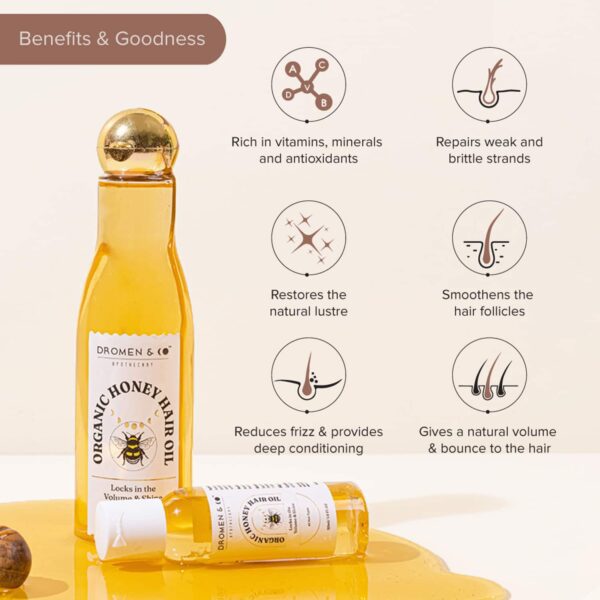 DROMEN & CO Organic Honey Hair Oil (200ml) - DROMEN & CO