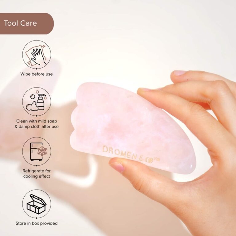 DROMEN & CO Rose Quartz Gua Sha Stone - DROMEN & CO