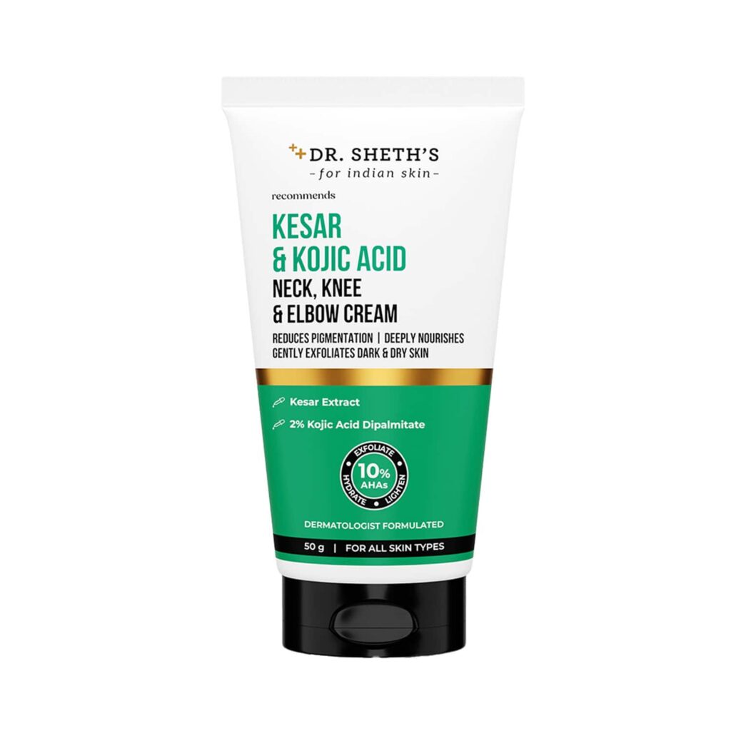 Dr.Sheth's Kesar & kojic Acid Neck, Knee & Elbow (50 g) - Dr. Sheth's
