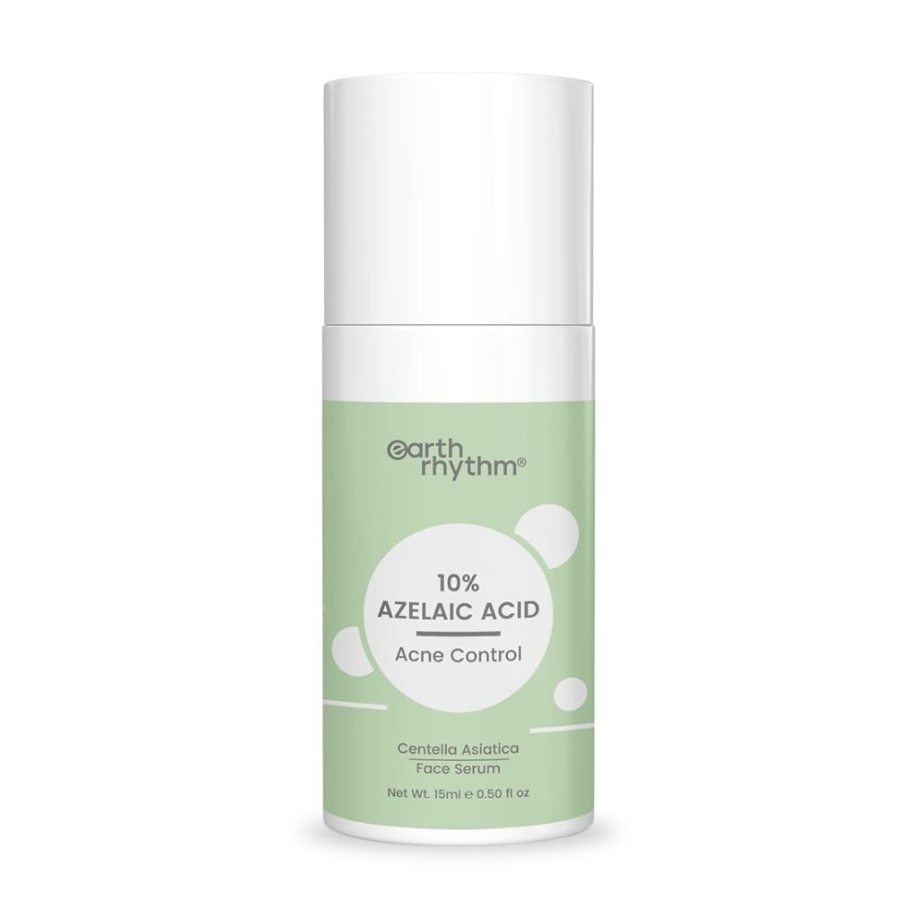 Earth Rhythm 10% Azelaic Acid Brightening Serum for Pigmentation & Blemishes, Clear Pores| Turmeric Root Extract, Men & Women - 15ml