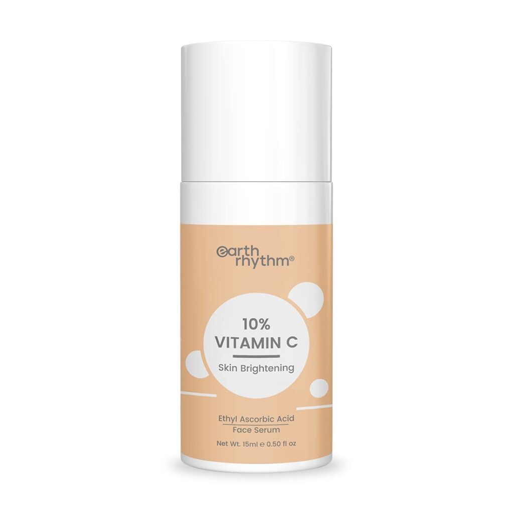 Earth Rhythm 10% Vitamin C Serum for Glowing & Brightens Skin, Provides Glow, Hydrates Skin - 15ml