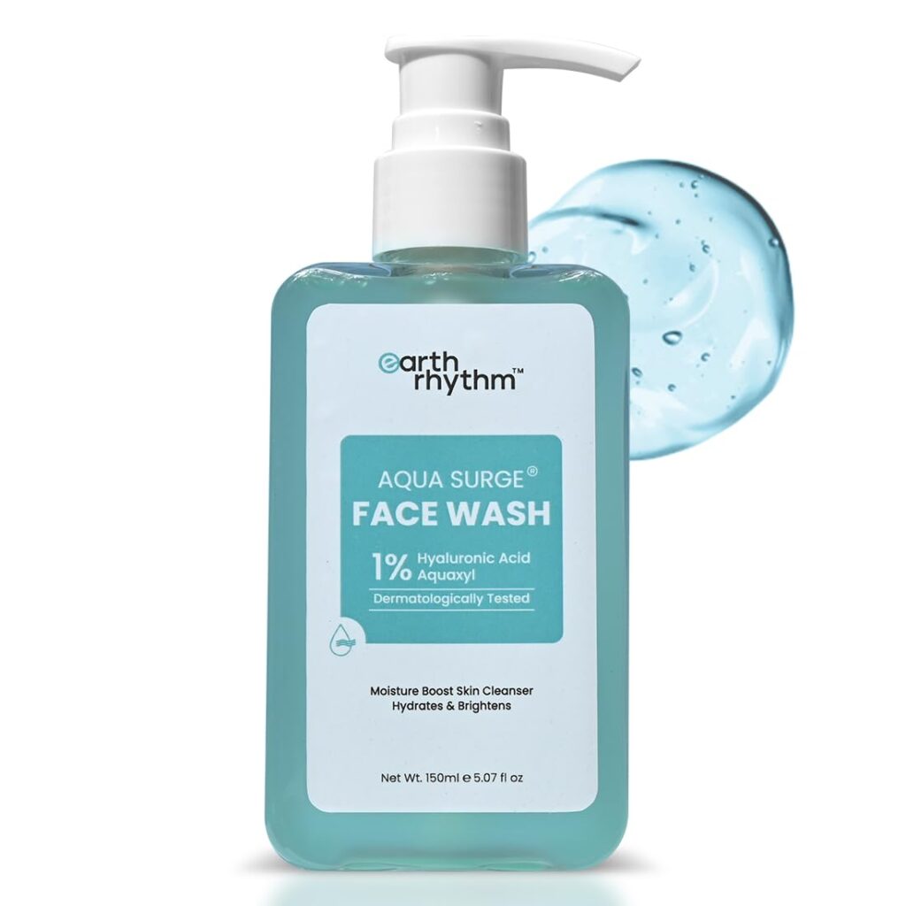 Earth Rhythm Aqua Surge Face wash with 1% Hyaluronic Acid, for Dry Skin | Men & Women - 150ml