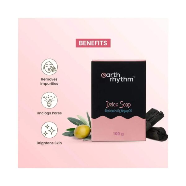 Earth Rhythm Detox Soap With Argan Oil (100g) - Earth Rhythm