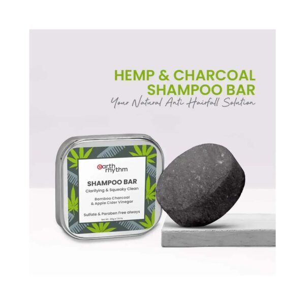 Earth Rhythm Hemp & Charcoal Shampoo Bar (80g) - Earth Rhythm