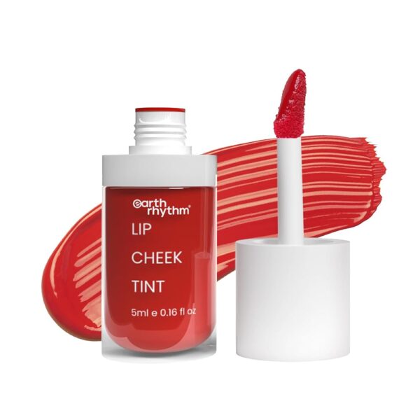 Earth Rhythm Lip, Cheek And Eye Shadow Tint- Cherry, With Goodness Of Pomegranate And Grape Seed Extract, Nourishes And Hydrates Dry Chapped Lips, Blush For Women, 100% Natural...