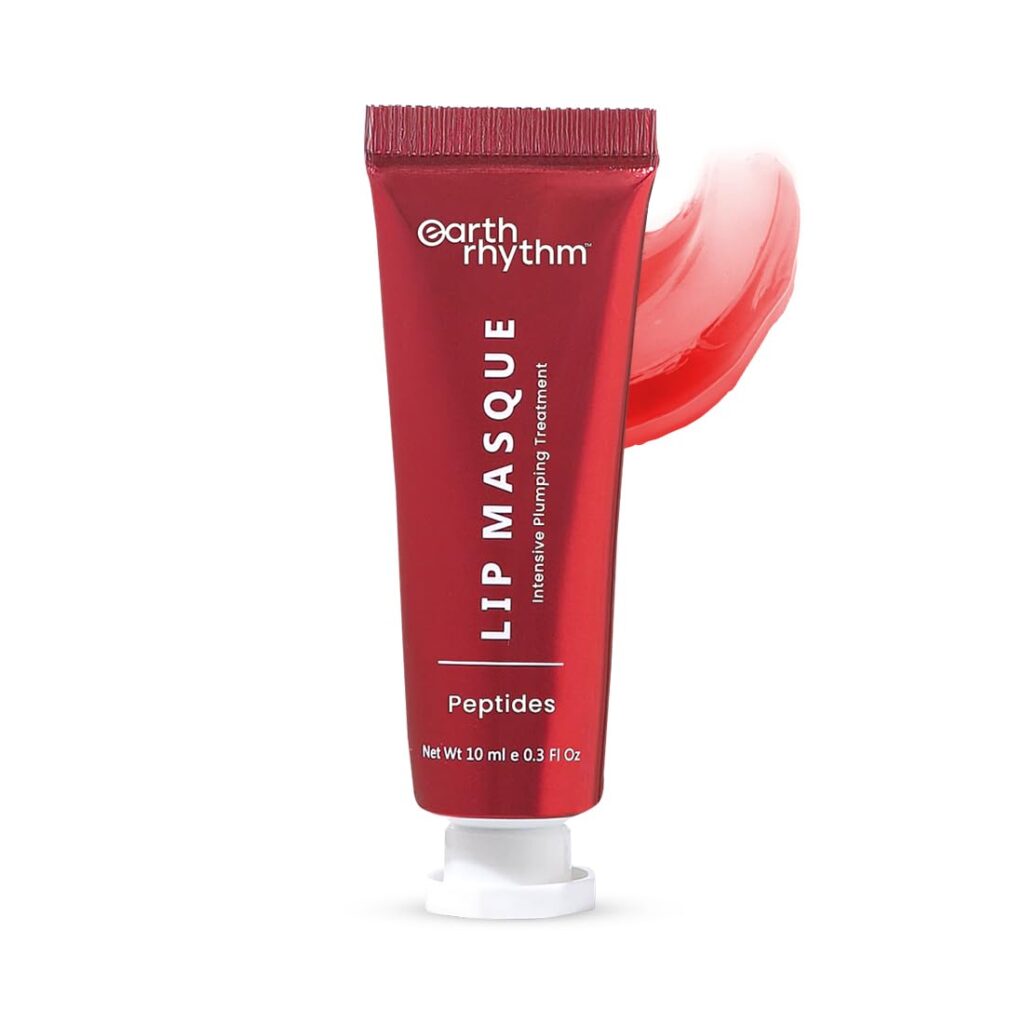Earth Rhythm Lip Masque with Peptide | Nourishes, Smoothens, Plumps & Hydrates Dry Chapped Lips | Men & Women & Girls, – 10ml