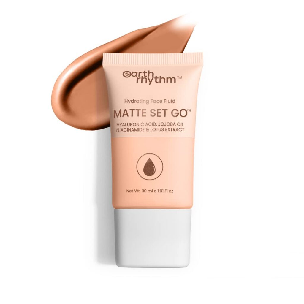Earth Rhythm Matte Set Go Foundation with SPF 30, Pa++++ | Hyaluronic Acid, Niacinamide Acid, Jojoba Oil & Lotus Extract | Smooth Finish, Sun Protect & super Hydrating | Tan...