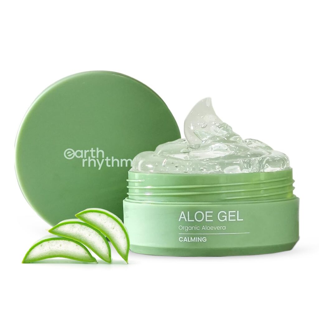 Earth Rhythm Multipurpose Aloe Vera Gel For Face & Hair, Hydrate & Nourishes Skin, Styles Hair For Men & Women- 100gm