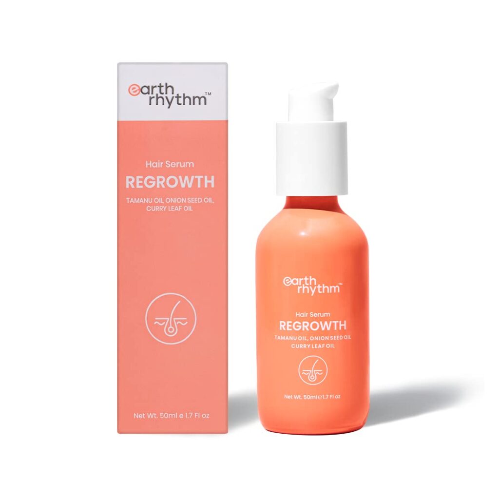 Earth Rhythm Onion, Curry Leaf, Tamanu Hair Serum, for Hair Growth and Strength, Men and Women - 50ml