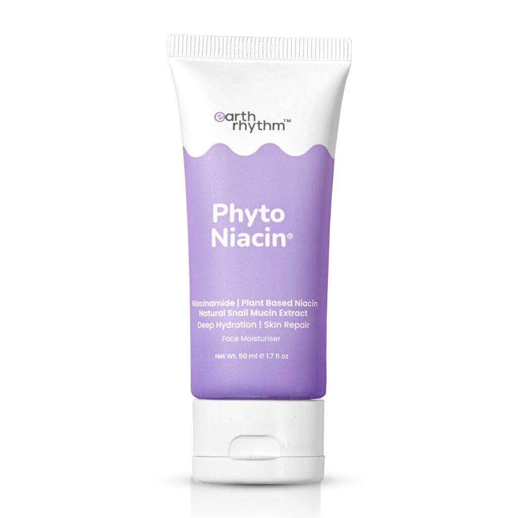 Earth Rhythm Phyto Niacin Skin Repair Moisturizer With Niacinamide for Long Lasting Hydration | Repairs Damaged Skin, Fades Acne Scars for Dry & Normal Skin - 50ml