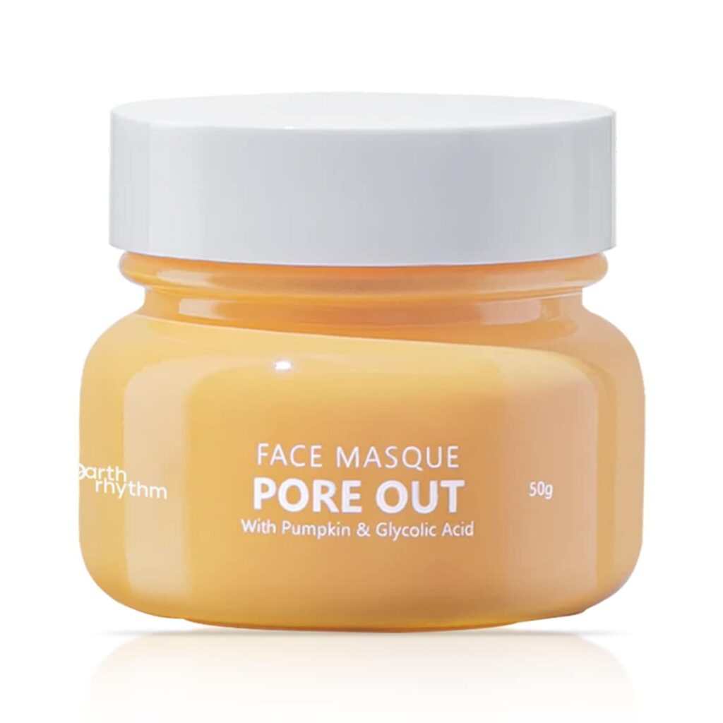 Earth Rhythm Pore Out Face Masque with Pumpkin Enzymes - 50 GM | Exfoliate Dead Skin Cells, Fades Dark Spots, Reduce Fine Lines