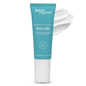 Earth Rhythm Restore Face Wash with Ceramide & Hyaluronic acid | Hydrates Skin, Clean Dirt & Makeup | for Dry Skin & Sensitive Skin | Men & Women - 100gm