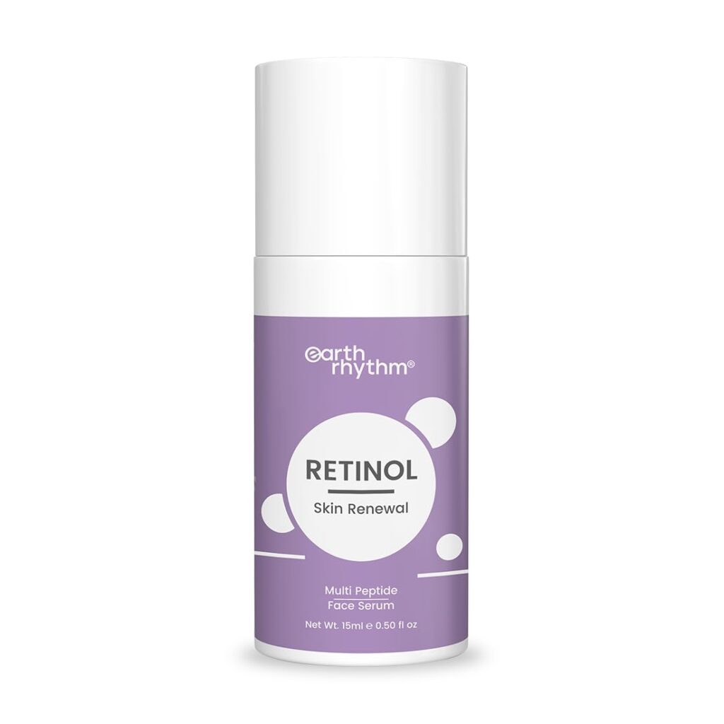 Earth Rhythm Retinol Skin Renewal Anti Aging Face Serum With Peptide & Hyaluronic Acid, Helps reduce Fineline & Wrinkles, Boost Hydration -15ml