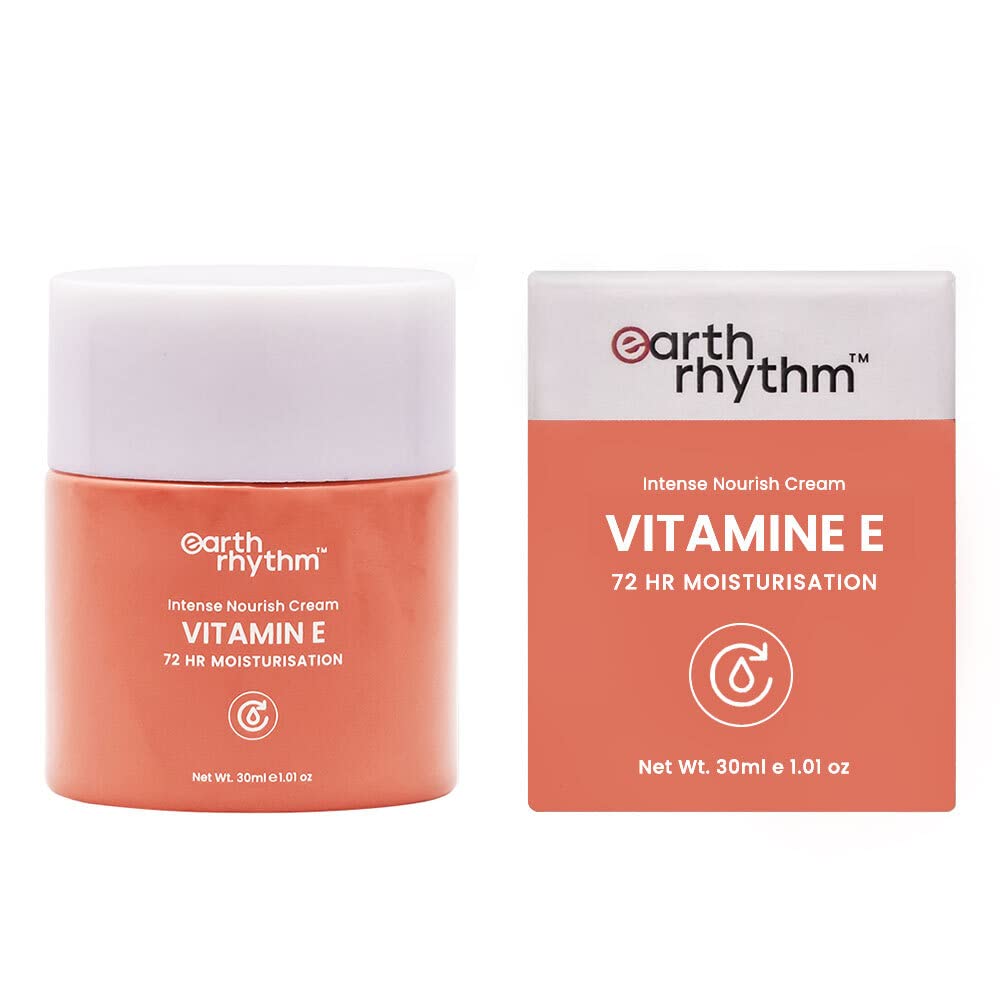 Earth Rhythm Vitamin E Intense Nourish Day Cream, Plumps Skin, Provide Moisturization, Vitamin E, Shea Butter, Rosemary, for Men & Women - 30g