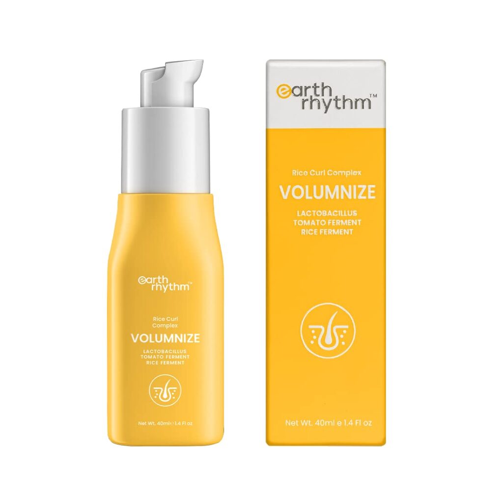 Earth Rhythm Volumizing Rice Curl Complex with Tomato Ferment, Ricewater, Strengthren, Nourishes & Conditions Hair | Hair Serum - 40 ml
