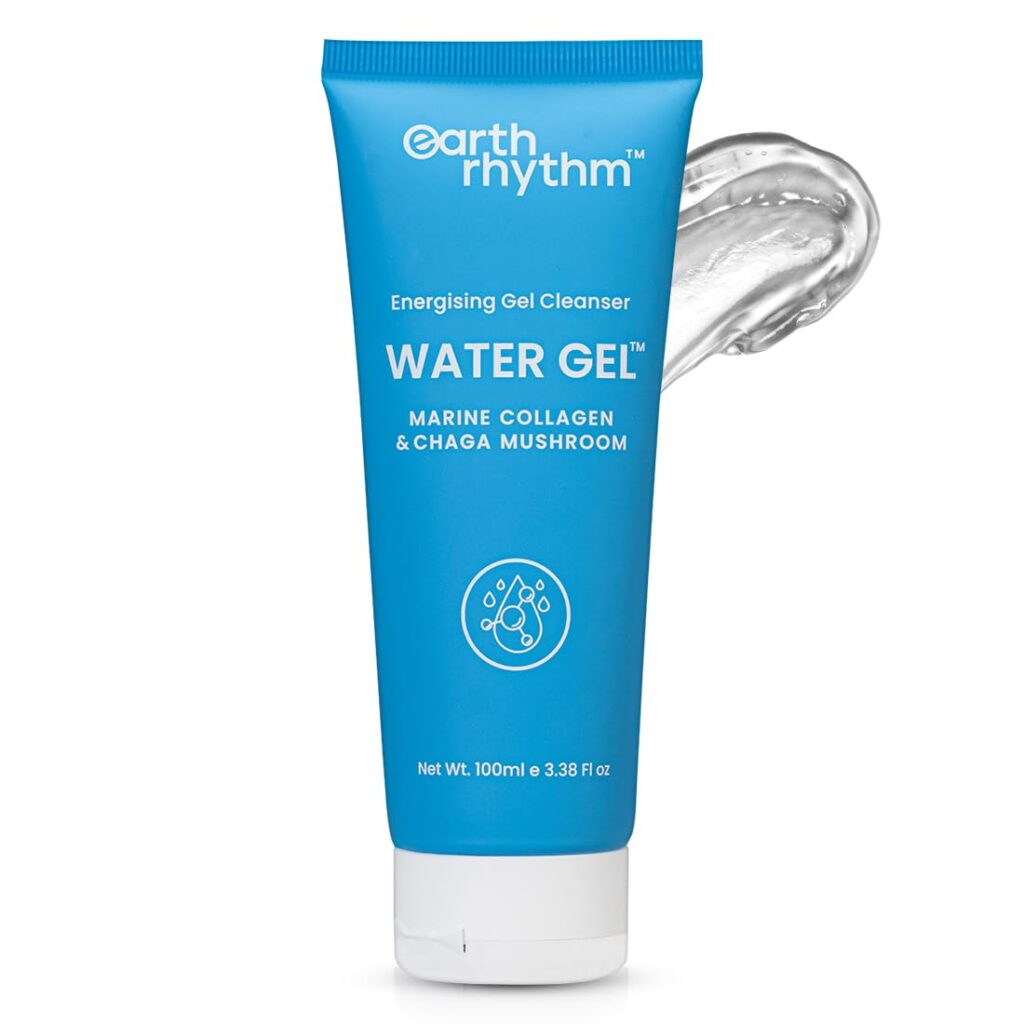 Earth Rhythm Water Gel Face Wash with Aloe Vera | Balance Skin pH, Hydrates, Refreshes Skin, Clear Out Pores | for Dry & Sensitive Skin | Men & Women | - 100ml