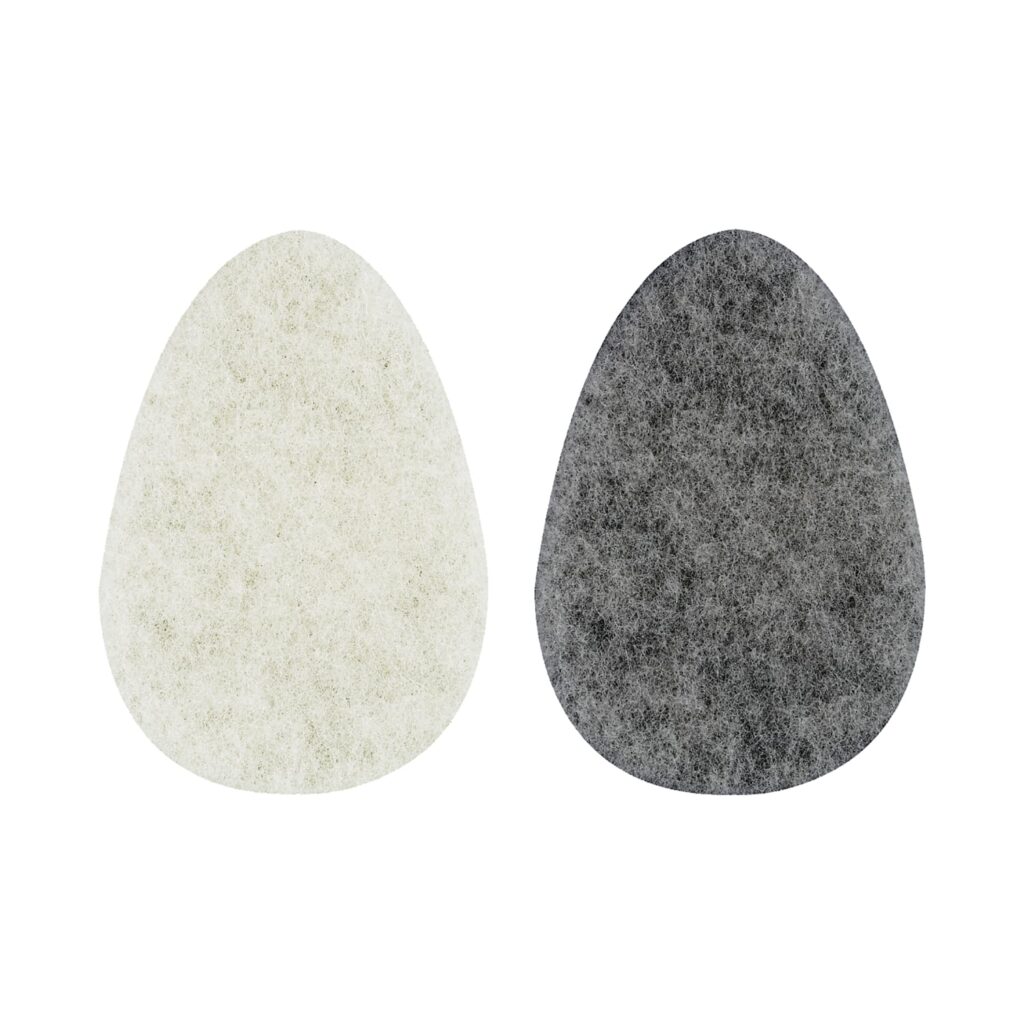 Ecotools Charcoal & Rose Facial Sponges Set - White & Grey (2 pcs) - Ecotools