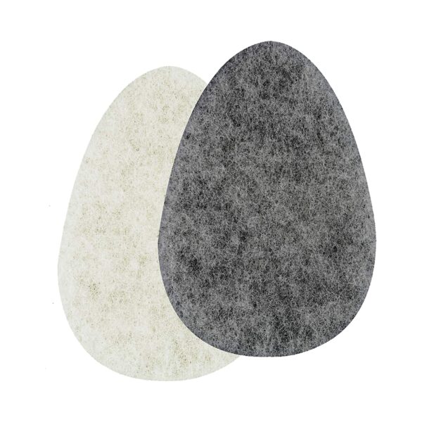 Ecotools Charcoal & Rose Facial Sponges Set - White & Grey (2 pcs) - Ecotools